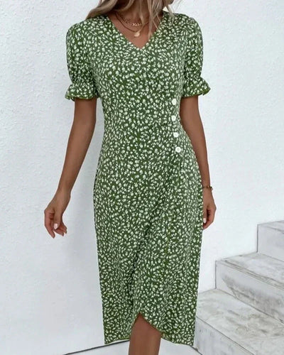 Colette – Robe à fleurs à manches courtes